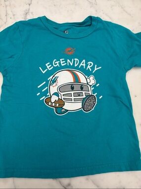 NFL Teal 'Legendary' Football Helmet Kids Tee